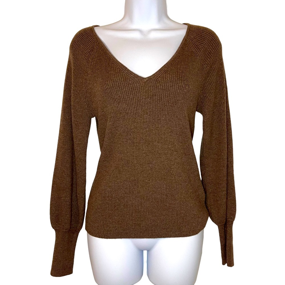 GAP Petite Small Wool Blend V-Neck Sweater EUC